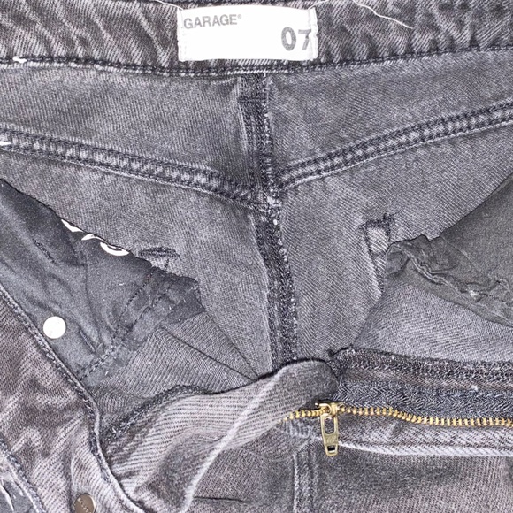 Garage Distressed Black High Waisted Denim Mom Jeans - Picture 10 of 10